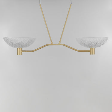 Maxim Lighting Metropolis 2-Light Linear LED Pendant Satin Brass