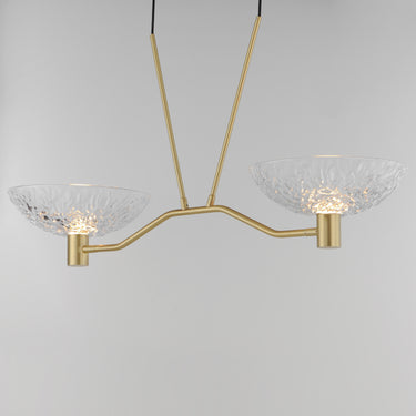 Maxim Lighting Metropolis 2-Light Linear LED Pendant Satin Brass