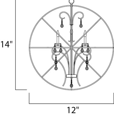 Maxim Lighting Orbit 3-Light Pendant Oil Rubbed Bronze