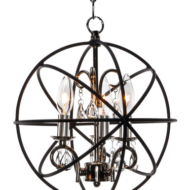 Maxim Lighting Orbit 3-Light Pendant Anthracite/Polished Nickel