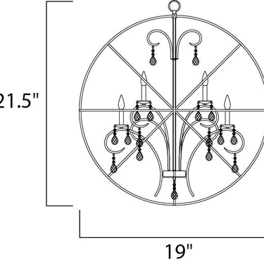 Maxim Lighting Orbit 4-Light Pendant Oil Rubbed Bronze