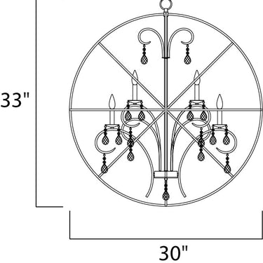 Maxim Lighting Orbit 9-Light Pendant Anthracite/Polished Nickel