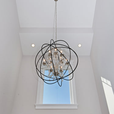 Maxim Lighting Orbit 9-Light Pendant Anthracite/Polished Nickel