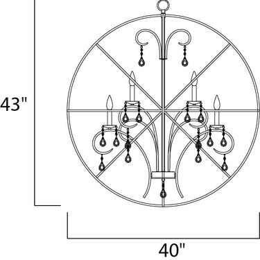 Maxim Lighting Orbit 12-Light Pendant Oil Rubbed Bronze