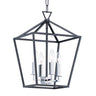 Maxim Lighting Abode 4-Light Small Chandelier Textured Black/Polished Nickel