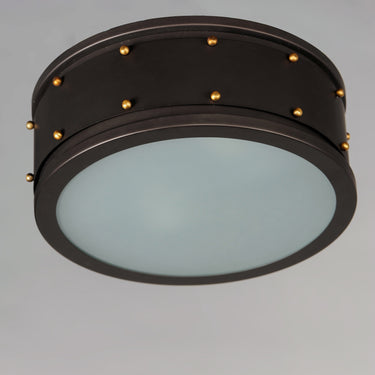 Maxim Lighting Trestle 2-Light Flush Mount Oil Rubbed Bronze/Antique Brass