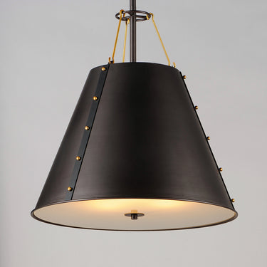 Maxim Lighting Trestle 3-Light Pendant Oil Rubbed Bronze/Antique Brass