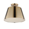 Maxim Lighting Carlo LED Semi Flush Mount Dark Bronze, Leather, Heritage Brass