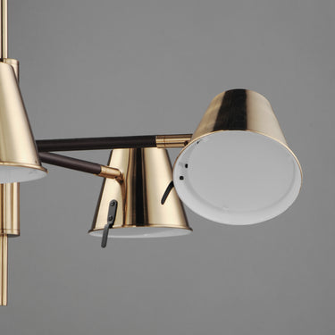 Maxim Lighting Carlo 5-Light LED Chandelier Dark Bronze, Leather, Heritage Brass