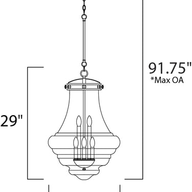 Maxim Lighting Retro 6-Light Pendant Polished Nickel