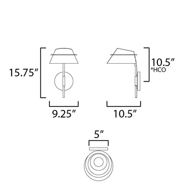 Maxim Lighting Lucas Sconce with Switch Natural Aged Brass