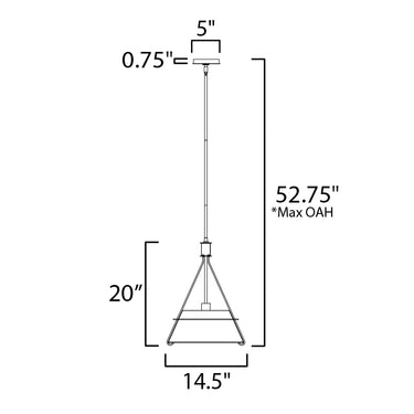 Maxim Lighting Lucas Pendant Natural Aged Brass