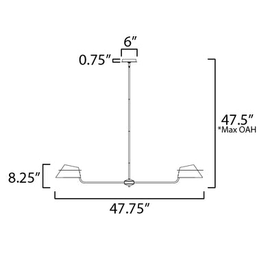 Maxim Lighting Lucas 8-Light Chandelier Natural Aged Brass