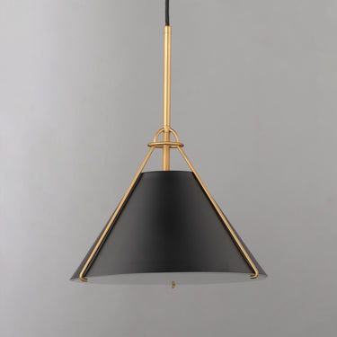 Maxim Lighting Lucas Pendant Black/Natural Aged Brass