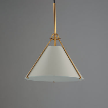 Maxim Lighting Lucas Pendant Light French Gray/Natural Aged Brass