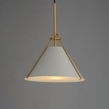 Maxim Lighting Lucas Pendant Light French Gray/Natural Aged Brass