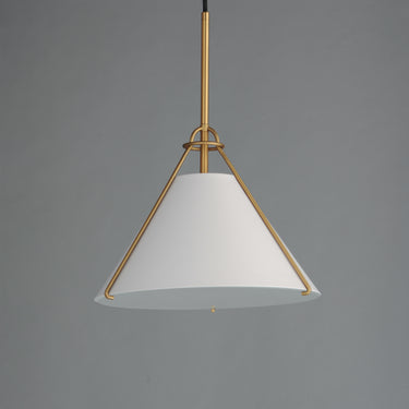 Maxim Lighting Lucas Pendant White/Natural Aged Brass