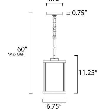 Maxim Lighting Sentinel Mini Pendant Black