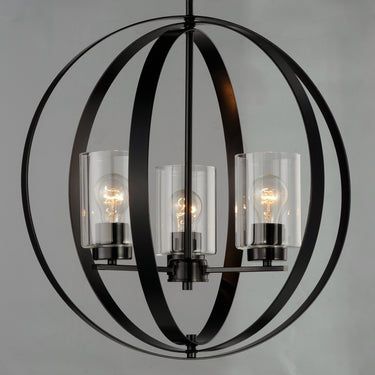 Maxim Lighting Sentinel 3-Light Pendant Black