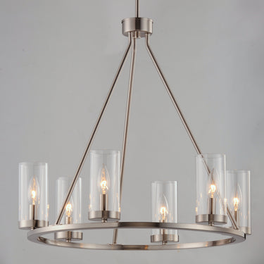 Maxim Lighting Sentinel 6-Light Chandelier Satin Nickel