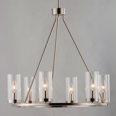 Maxim Lighting Sentinel 6-Light Chandelier Satin Nickel