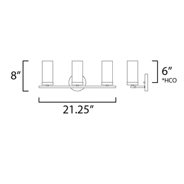 Maxim Lighting Sentinel 3-Light Bath Vanity Black
