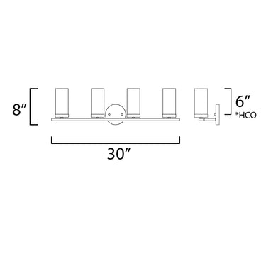 Maxim Lighting Sentinel 4-Light Bath Vanity Satin Nickel