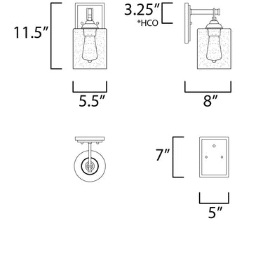 Maxim Lighting Stonehenge Wall Sconce Bronze