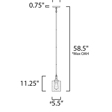 Maxim Lighting Stonehenge Pendant Bronze