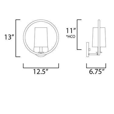Maxim Lighting Meridian Wall Sconce Natural Aged Brass
