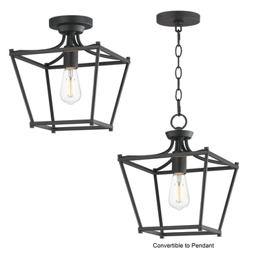 Maxim Lighting Clifton Pendant/Semi-Flush Black