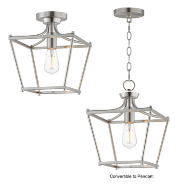 Maxim Lighting Clifton Pendant/Semi-Flush Satin Nickel