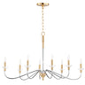 Maxim Lighting Clarion 8-Light Chandelier Polished Chrome/Satin Brass