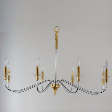 Maxim Lighting Clarion 8-Light Chandelier Polished Chrome/Satin Brass
