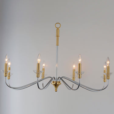 Maxim Lighting Clarion 8-Light Chandelier Polished Chrome/Satin Brass