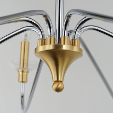 Maxim Lighting Clarion 8-Light Chandelier Polished Chrome/Satin Brass