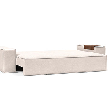 Full-size Newilla sleeper sofa with wide arms and storage by Innovation Living, upholstered in 255 Adario Basmati for modern home interiors.