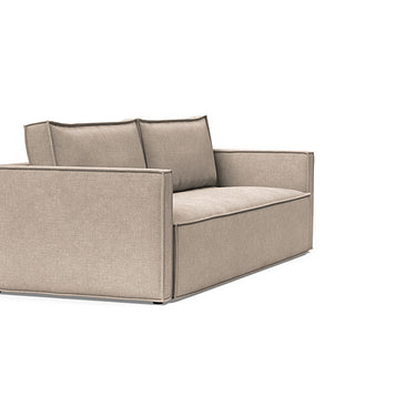 Contemporary 257 Adario Taupe Newilla Sleeper Sofa with Slim Arms by Innovation Living displayed as a space-saving queen size sofa bed