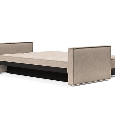 257 Adario Taupe Newilla Sleeper Sofa by Innovation Living featuring slim upholstered arms and large under-seat storage for modern homes