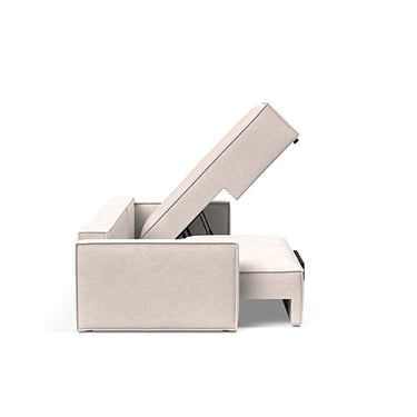 Newilla sleeper sofa with pocket spring mattress and reversible lounger in 255 Adario Basmati by Innovation Living