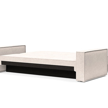 Multifunctional sofa bed with storage Newilla model by Innovation Living in light Adario Basmati upholstery
