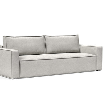 Newilla modern sleeper sofa with storage in 256 Adario Fog by Innovation Living full-size sofa bed