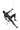 Finesse Decor Glossy Black Wall Sculpture Climbing 15" Man 