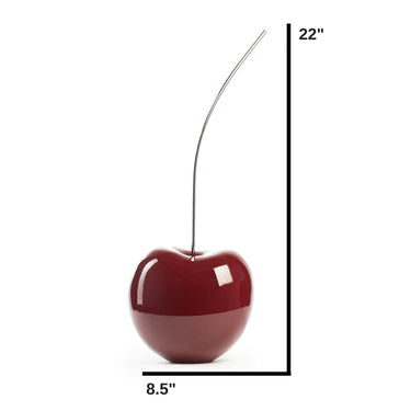 Finesse Decor Medium Red Wine Cherry Sculpture 22" Tall