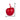 Finesse Decor Solid Color Apple Sculpture - Red 
