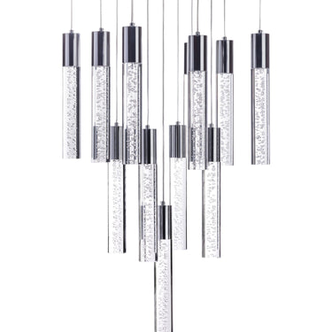 Finesse Decor Acrylic Cylinder Chandelier// 13 Light