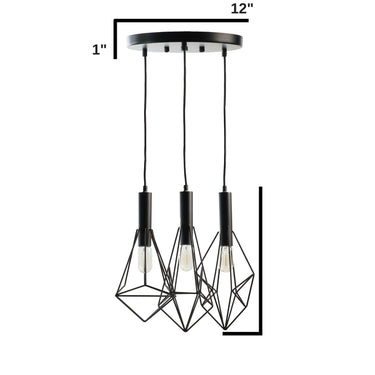 Finesse Decor Adele Geometric Pendant 3 Light