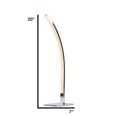 Finesse Decor Modern Arc Design Table Lamp Chrome