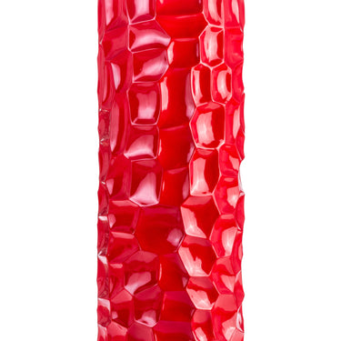 Finesse Decor Textured Honeycomb Vase Red, 36"