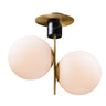 Maxim Lighting Vesper 2-Light Semi-Flush Satin Brass/Black